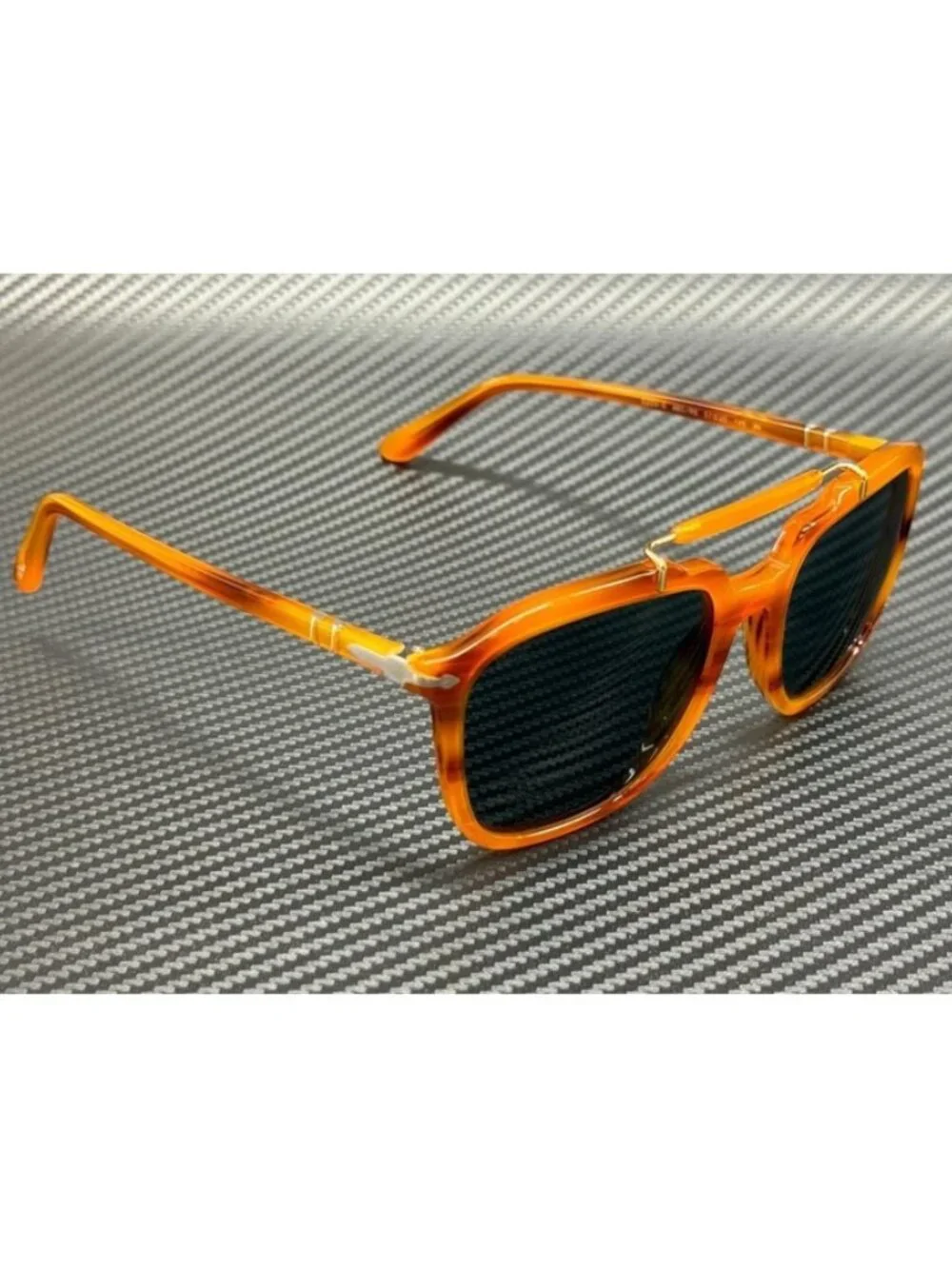 New Persol Men Striped Brown Sunglasses 57-20-145